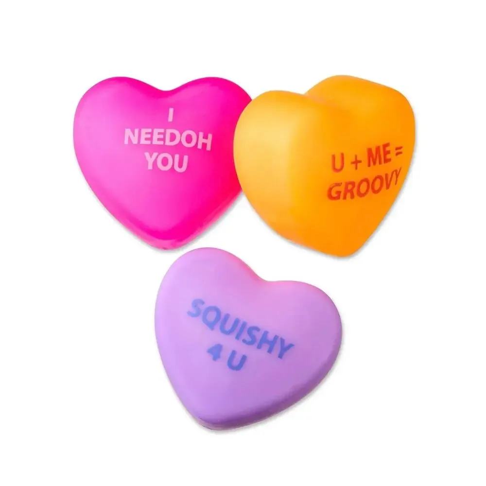 2x SchyIIing Needoh 2026 Heart  Stress Ball Silicone Squeeze Ball Sensory Toy - Picture 4 of 5